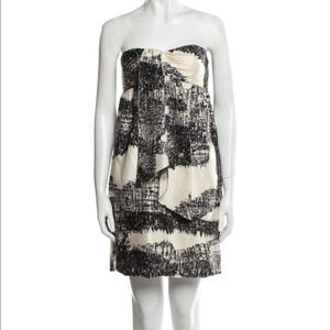 Vera Wang Lavender Label Strapless Silk Mini Dress